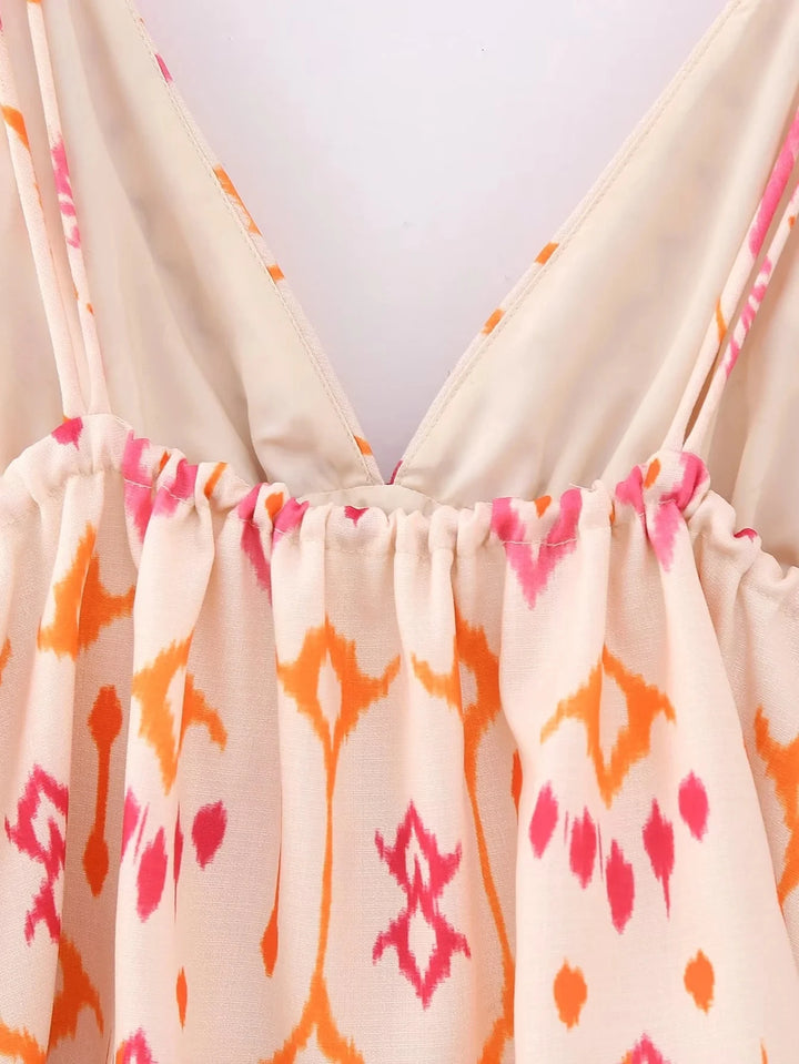 Blusa Feminina Alcinha Estampada use joa clothing detalhes1