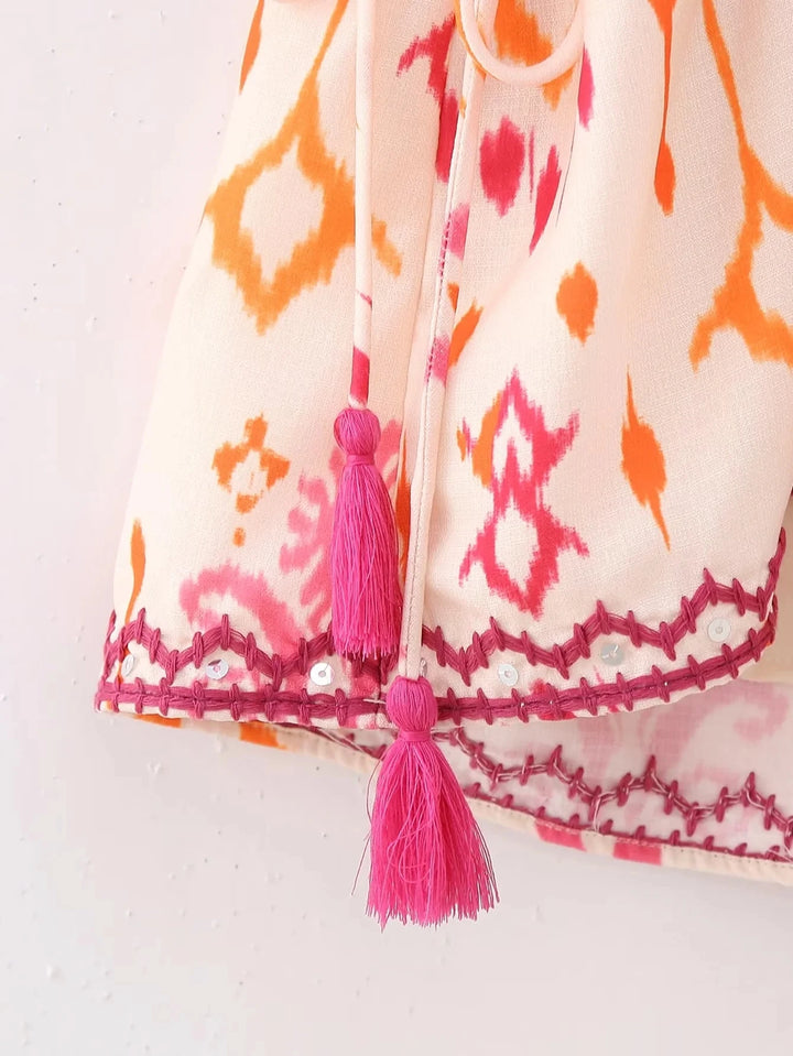Blusa Feminina Alcinha Estampada use joa clothing detalhes3