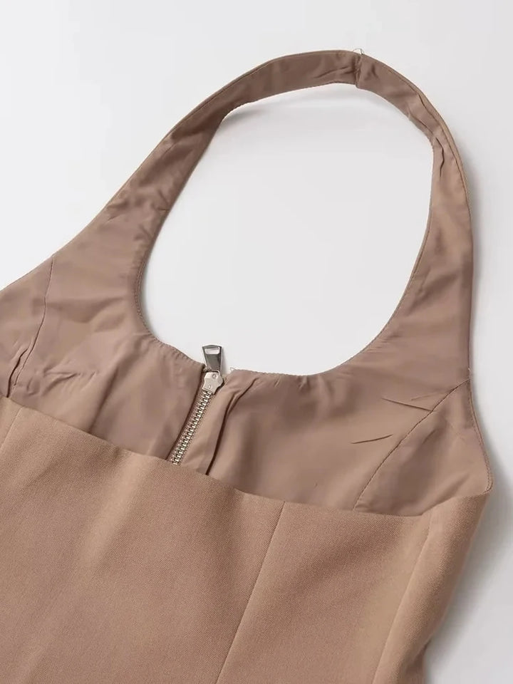 Blusa Feminina Frente Única com Bolso Frontal use joa detalhes caqui
