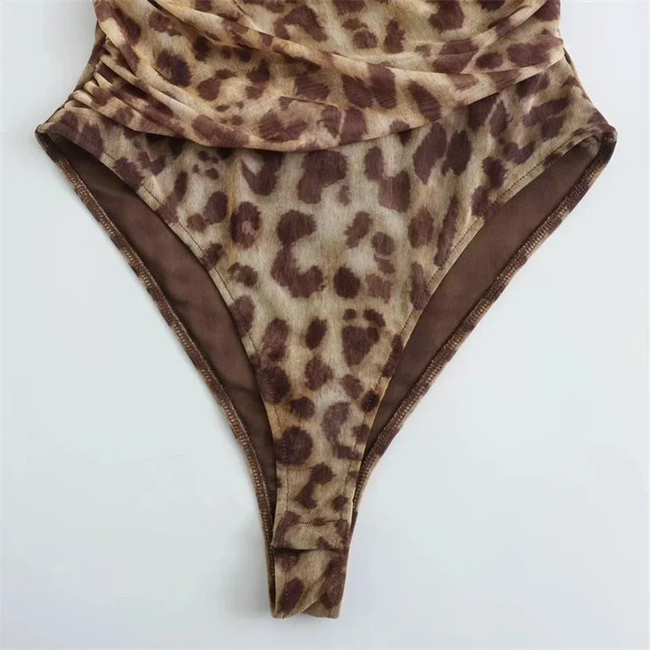 Body Feminino Alça Cruzada animal print use joa clothing1