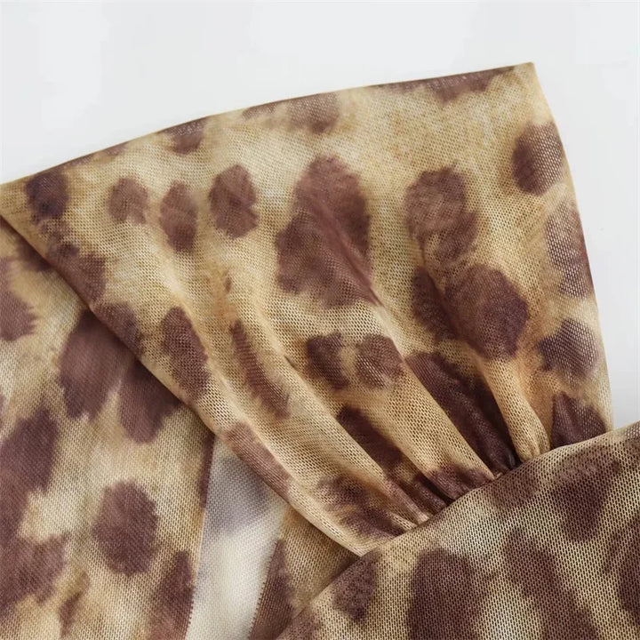 Body Feminino Alça Cruzada animal print use joa clothing3