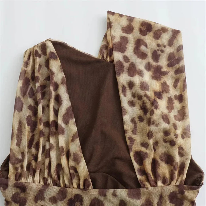 Body Feminino Alça Cruzada animal print use joa clothing4