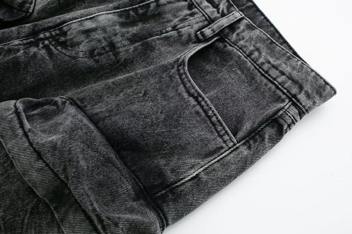 Calça Feminina Jeans Cargo Street preto use joa clothing2