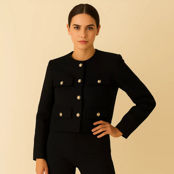 Casaco Feminino Inverno Detalhe Botão Preto Use Joá