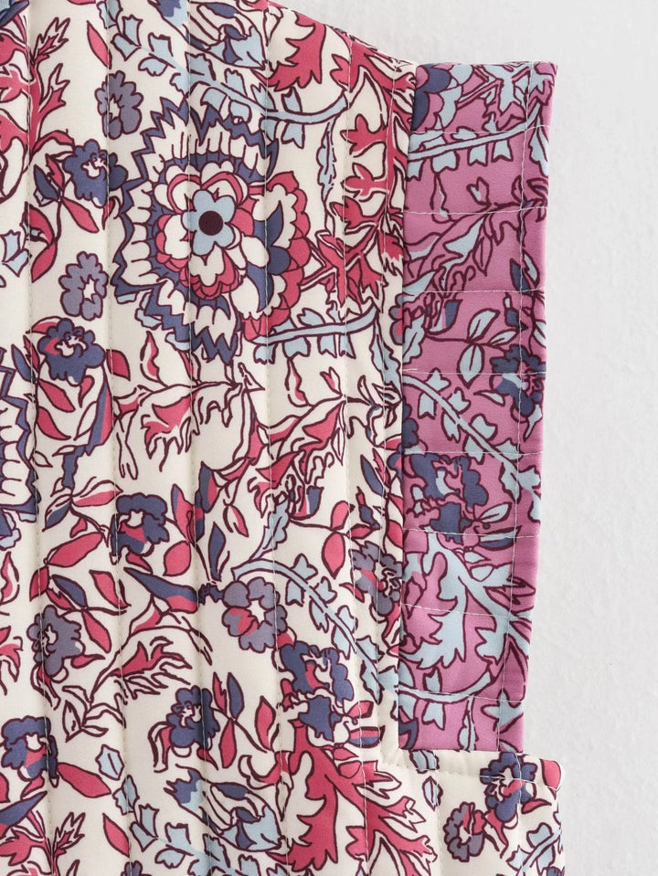 Colete Feminino Estampado Oversized use joa clothing detalhe