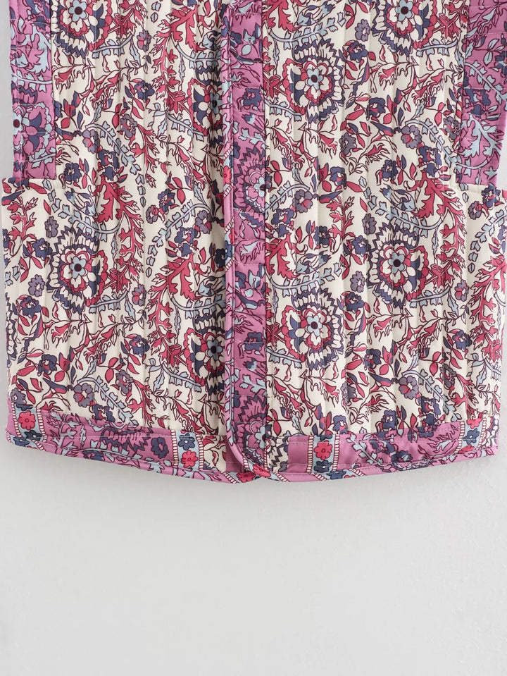 Colete Feminino Estampado Oversized use joa clothing detalhes1