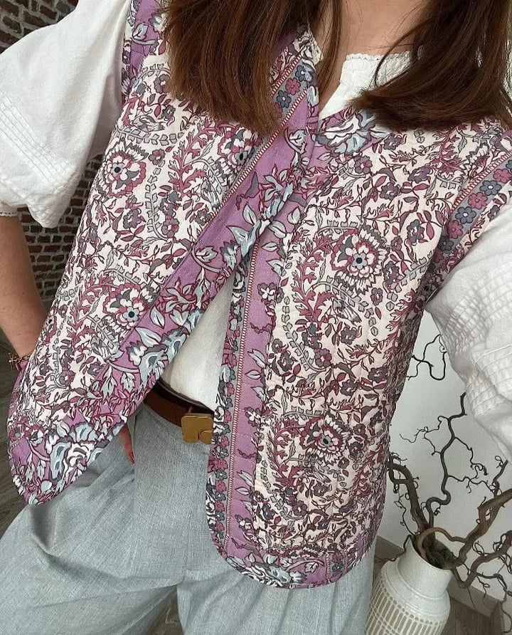 Colete Feminino Estampado Oversized use joa clothing detalhes4