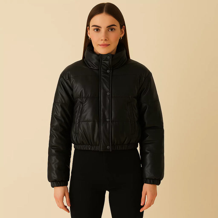 Jaqueta Feminina Puffer Acolchoada Inverno preto Use Joá