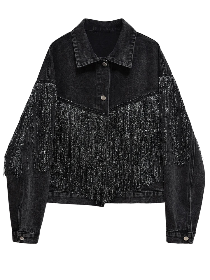 Jaqueta Jeans Feminina Country com Franja Use Joá Clothing