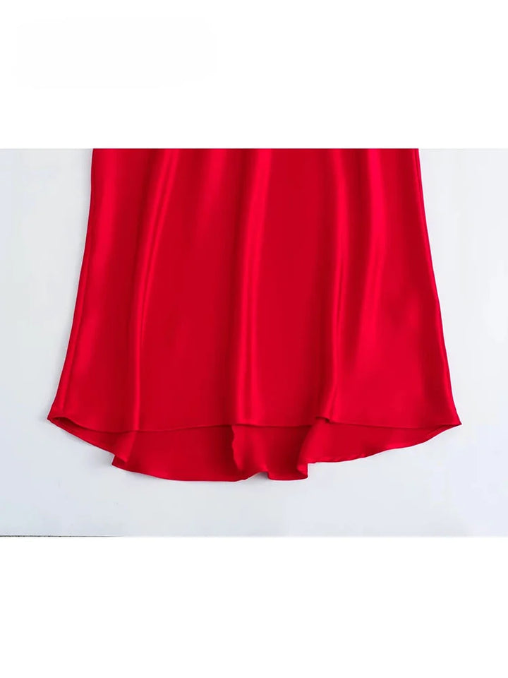 Vestido Longo Vermelho Liso use joa clothing