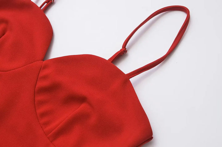 Vestido Midi Vermelho use joa clothing