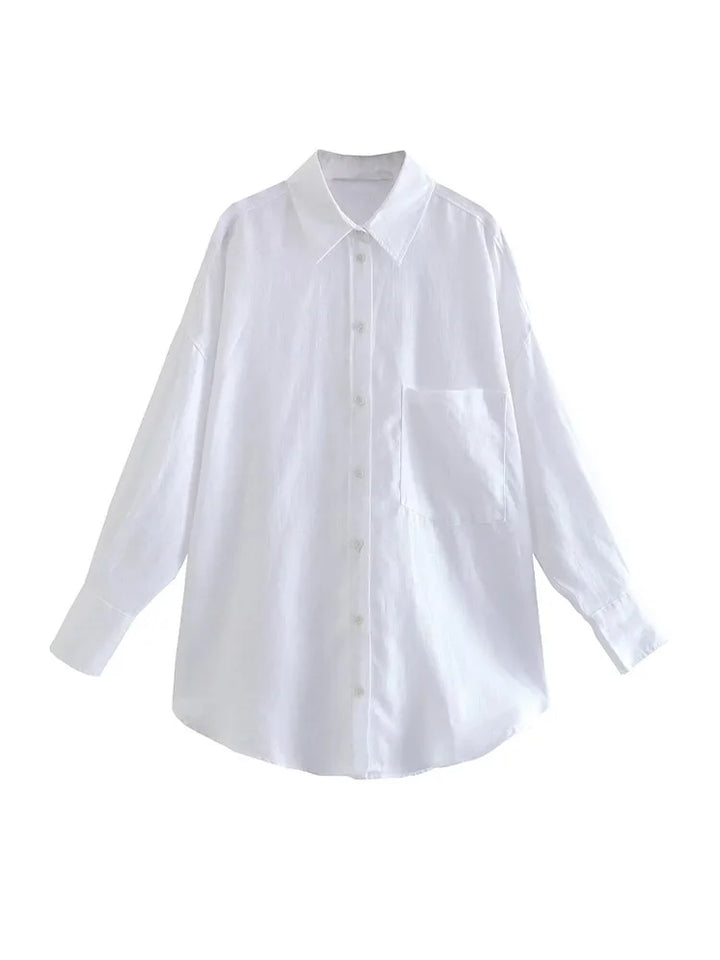 Camisa Feminina Casual Oversized Branco Use Joá Clothing