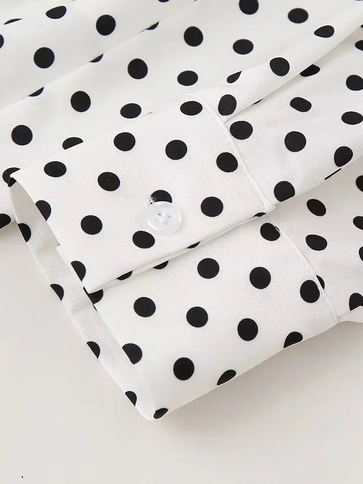 Camisa Feminina Branca Bolinha Use Joá Clothing