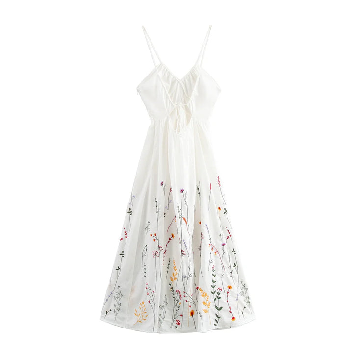 Vestido Feminino Branco Bordado use joa clothing