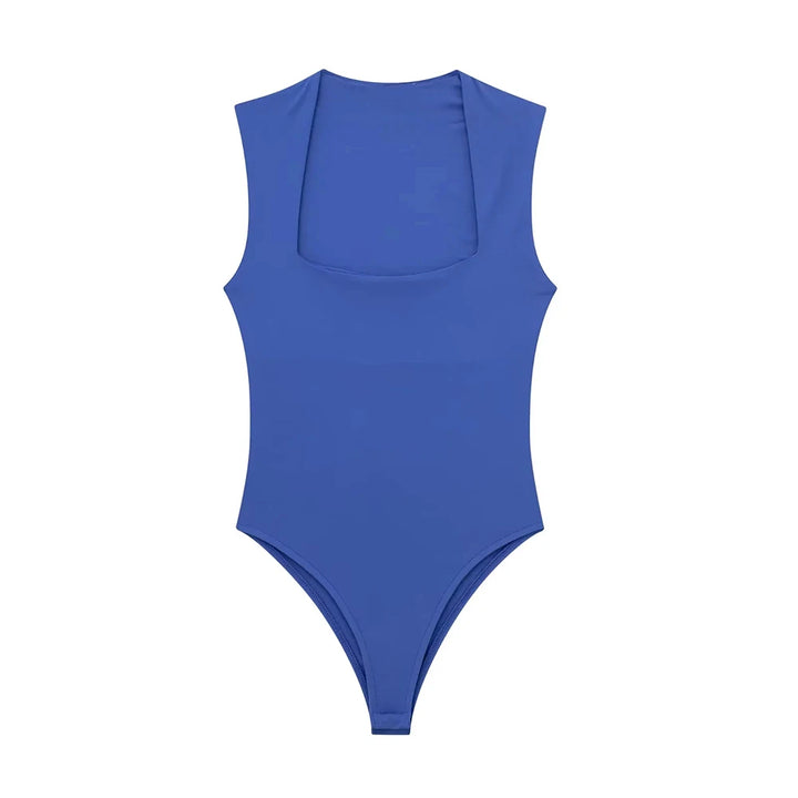 Body Feminino Liso com Decote U Azul Use Joá Clothing
