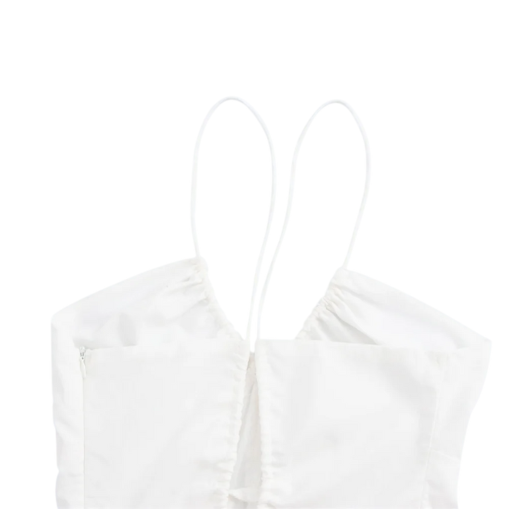 Vestido Feminino Branco Bordado use joa clothing