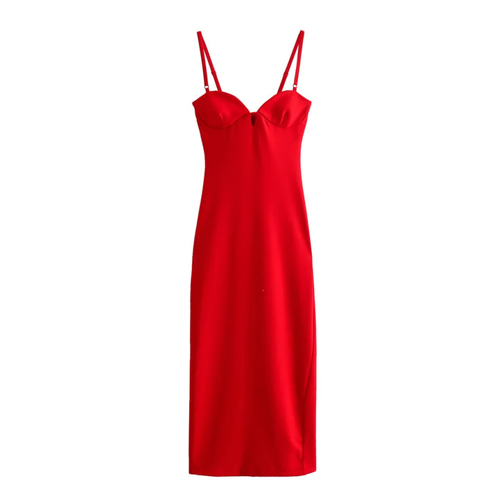 Vestido Midi Vermelho use joa clothing