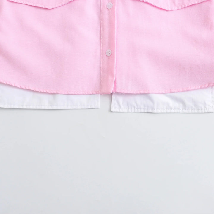 Camisa Cropped Feminina Manga Longa Rosa Use Joá Clothing