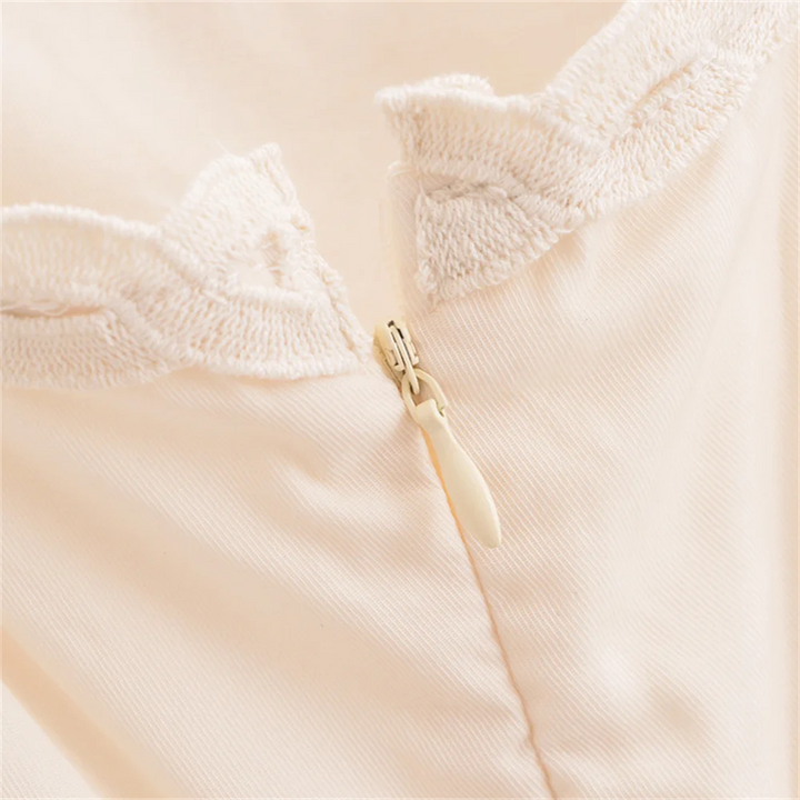 Vestido Longo Bege com Abertura Lateral use joa clothing