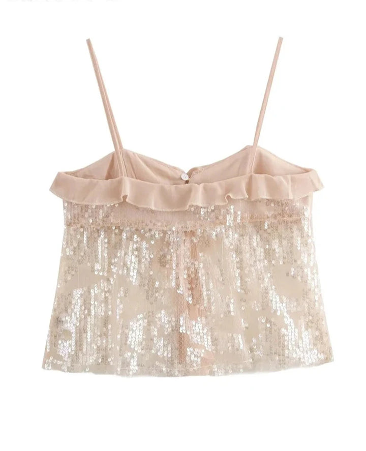 Blusa Feminina Brilho Paetê use joa clothing 1