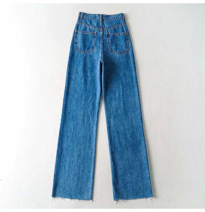 Calça Jeans Feminina Reta Azul Escuro Use Joá Clothing