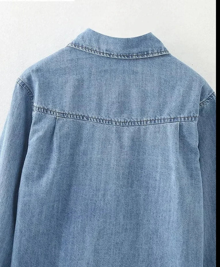 Camisa Jeans Feminina Casual Use Joá Clothing