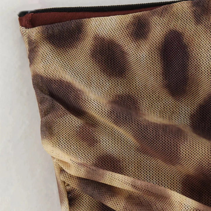 Blusa Feminina Animal Print Plissada Use Joá Clothing