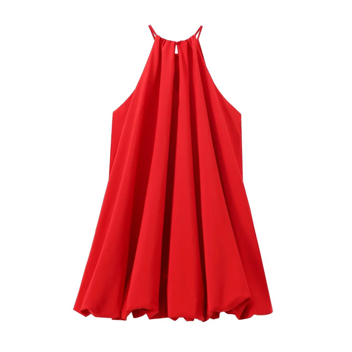 Vestido Curto Vermelho Balonê use joa clothing