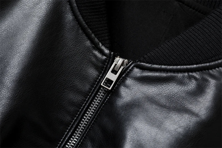 Jaqueta Bomber Feminina Couro Preto Use Joá Clothing