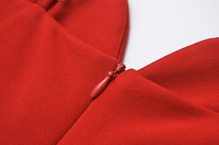 Vestido Midi Vermelho use joa clothing