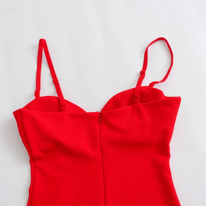 Vestido Midi Vermelho use joa clothing