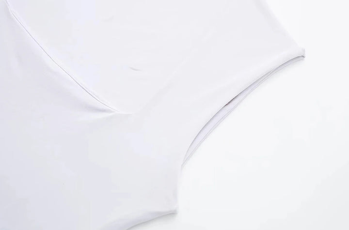 Body Feminino Liso com Decote U Branco Use Joá Clothing