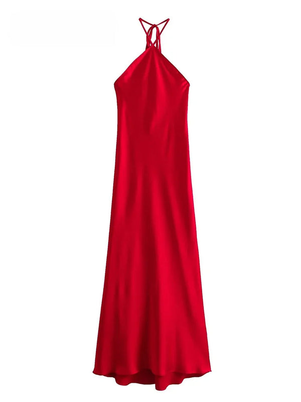 Vestido Longo Vermelho Liso use joa clothing