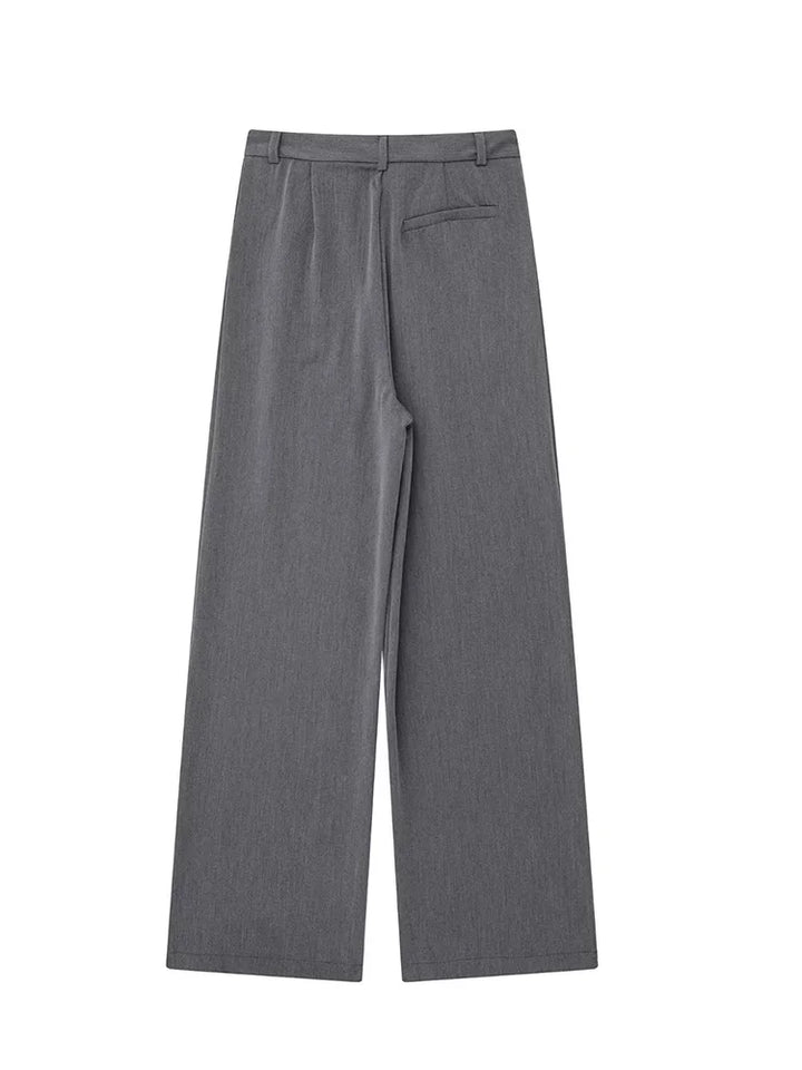 Calça Feminina Alfaiataria Reta Cinza Use Joá Clothing