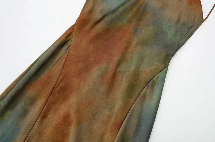 Vestido Longo Tie Dye Decote Costas use joa clothing