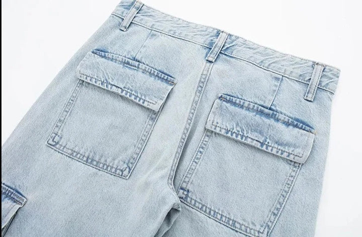 Calça Jeans Feminina Cargo Bolso Frontal Use Joá Clothing