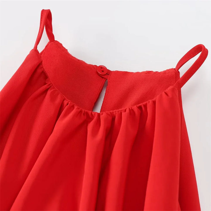 Vestido Curto Vermelho Balonê use joa clothing
