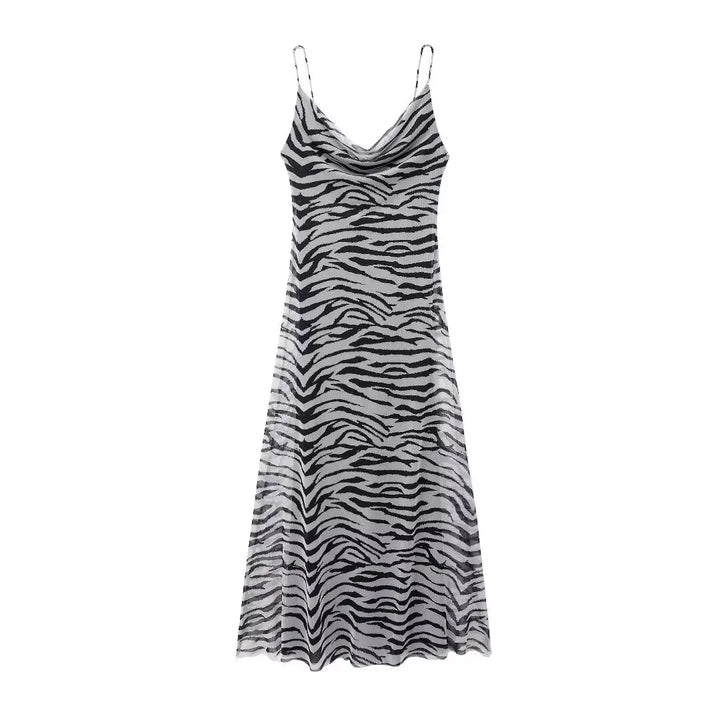 Vestido Longo Animal Print zebra use joá clothing