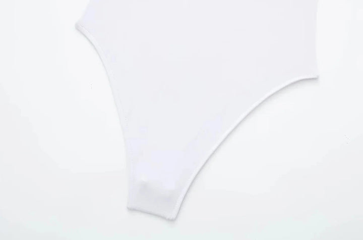 Body Feminino Liso com Decote U Branco Use Joá Clothing