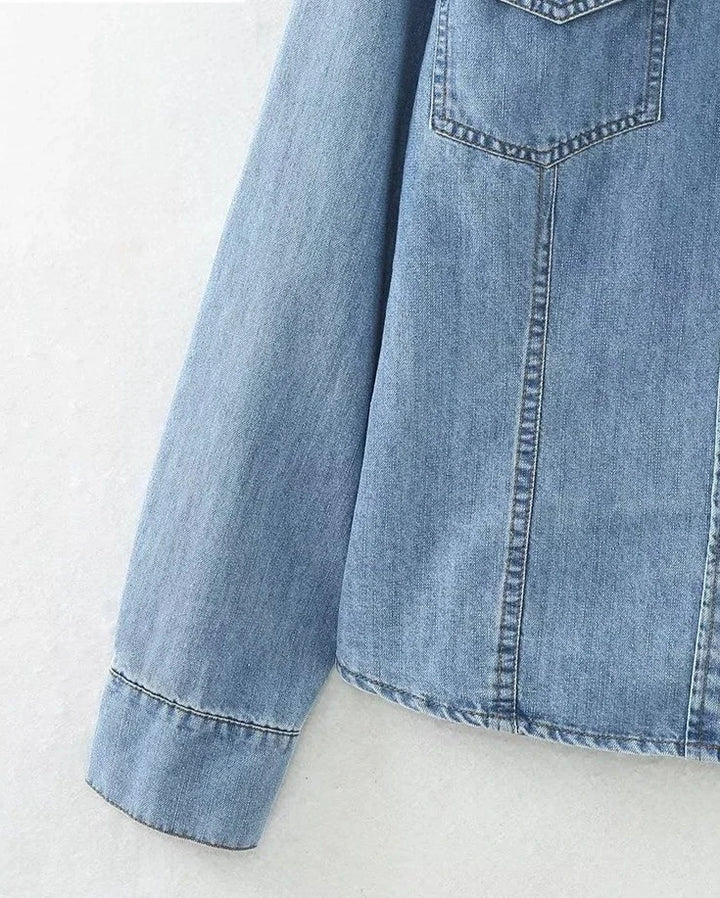 Camisa Jeans Feminina Casual Use Joá Clothing
