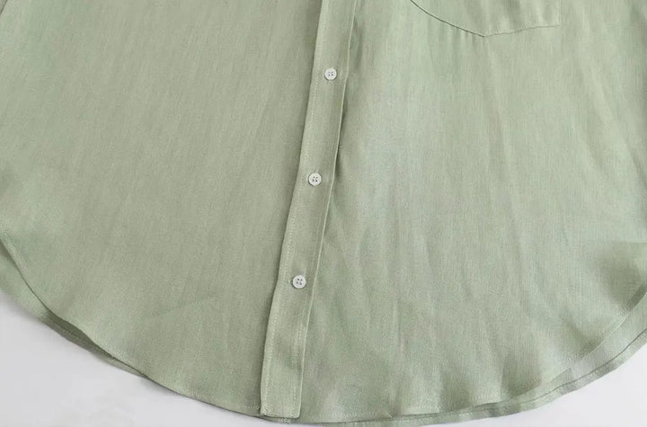 Camisa Feminina Casual Oversized Verde Claro Use Joá Clothing