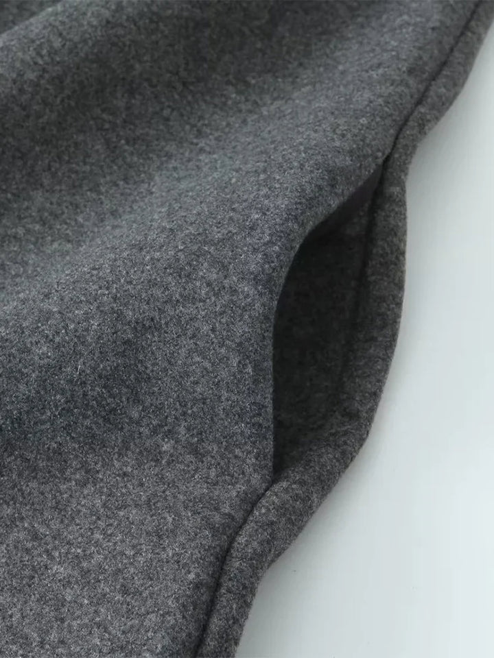 Casaco Sobretudo Feminino Longo Sem Botão cinza use joá clothing