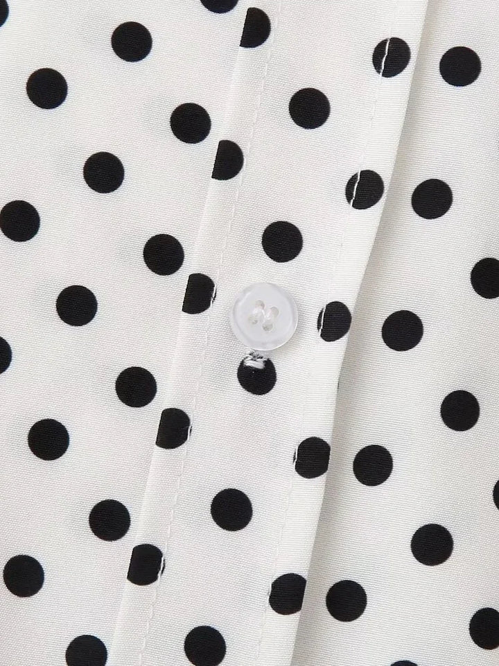 Camisa Feminina Branca Bolinha Use Joá Clothing