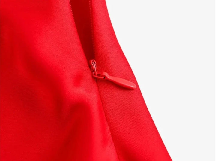 Vestido Midi Camisola Cetim vermelho use joá clothing