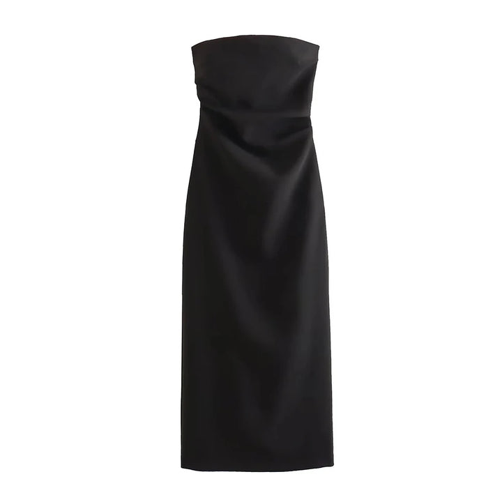 Vestido Midi Tubinho Liso preto use joa clothing