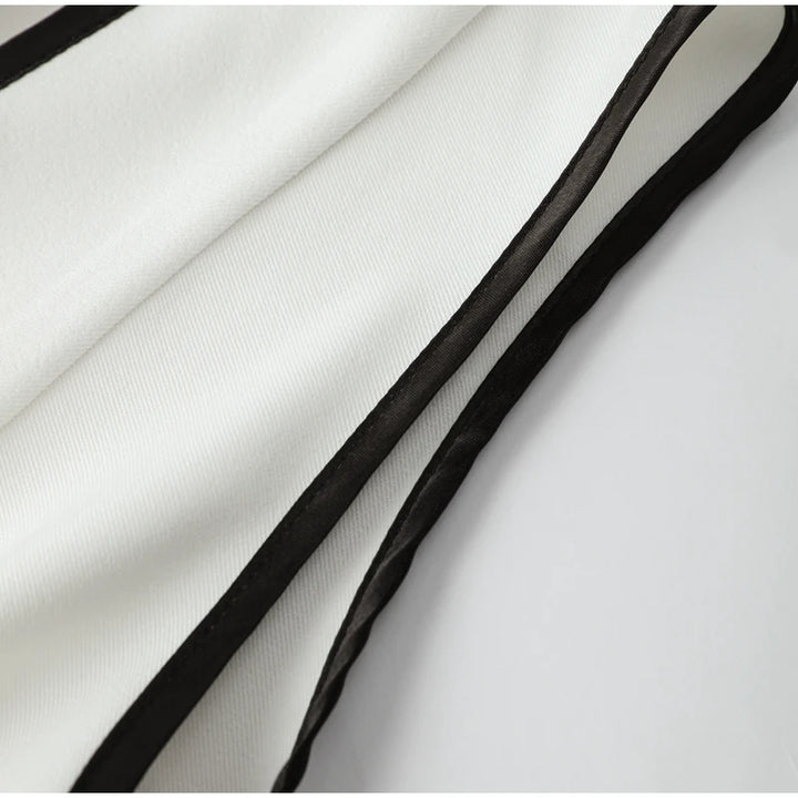 Conjunto Feminino Colete Assimétrico e Calça P&B preto e branco use joá clothing