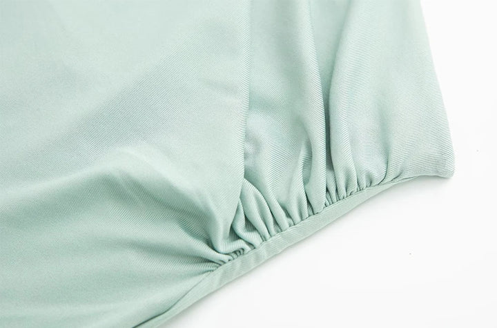 Body Feminino Liso Assimétrico Um Ombro Verde Água Use Joá Clothing