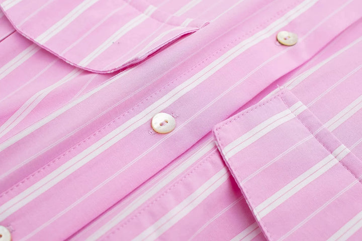 Camisa Cropped Feminina Listrada Rosa Use Joá Clothing