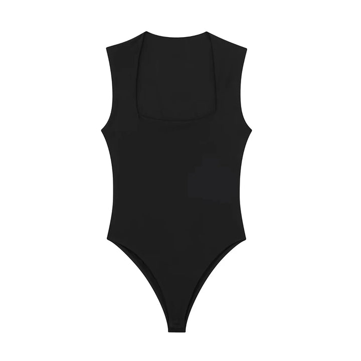 Body Feminino Liso com Decote U Preto Use Joá Clothing