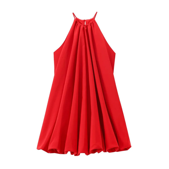 Vestido Curto Vermelho Balonê use joa clothing